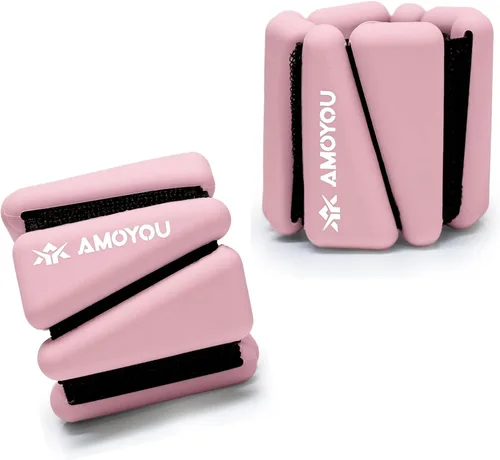 Vista 11 de AMOYOU Pesas de muñeca y tobillo para mujer, pesas de tobillo de 2 libras (juego de 2, 1 libra cada una), pesas de brazo para mujer, pesas
