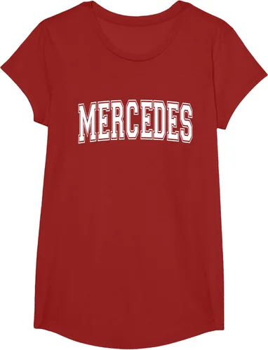 Vista 77 de MERCEDES TX TEXAS USA - Camiseta deportiva vintage estilo Varsity, Negro, S