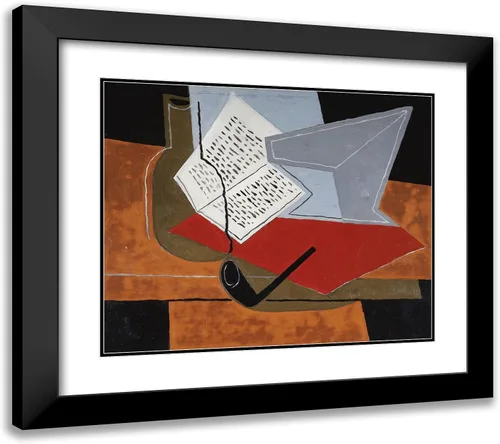 Vista 3 de ArtDirect Gris, Juan 23x20 Black Modern Framed Art Print Titled: Bowl and Book