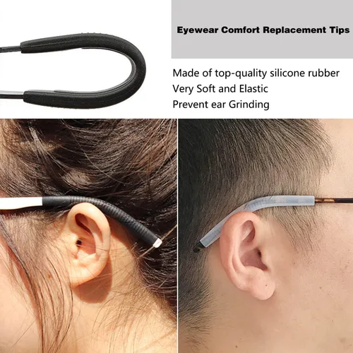 Vista 6 de KECHIO Puntas de extremo de gafas Gafas de silicona Gafas de ojo puntas de templo Gafas elásticas antideslizantes