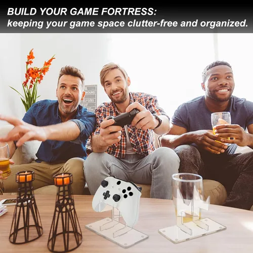 Vista 6 de AHANDMAKER Soporte universal para control de juegos, acrílico transparente, soporte de escritorio desmontable para gamepad para exhibición