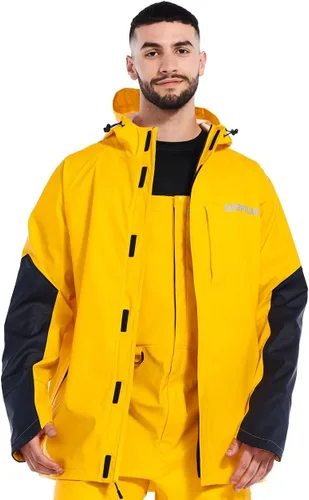 Vista 2 de CAT Chaquetas impermeables Longshore para hombre con costuras soldadas, antebrazos reforzados y bolsillos con cremallera para las manos