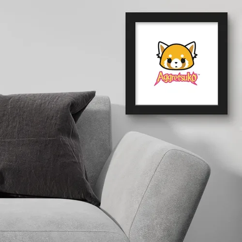 Vista 3 de Trends International Gallery Pops Sanrio Aggretsuko - Póster de pared con insignia de Aggretsuko, 12.00 x 12.00 pulgadas, versión de marco negro