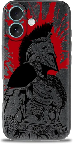 Vista 57 de SIMPLYMDRN Funda delgada para iPhone 12 Pro Max, diseño de guerrero, funda genial para hombres, funda de soldado de combate, delgada y flexible