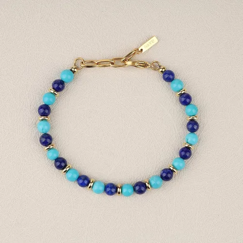 Vista 4 de GAVU Pulsera de cuentas de acero inoxidable para hombre