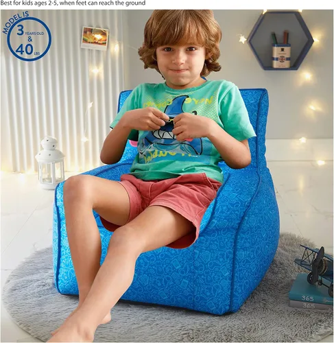 Vista 2 de Idea Nuova Nickelodeon Blue's Clues - Puf de nailon para niños pequeños con ribetes y asa de transporte superior, grande