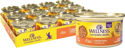 Vista 12 de Wellness Complete Health - Alimento húmedo en paté para gatos adultos, natural, rico en proteínas, sin granos, 3 onzas, paquete de 24