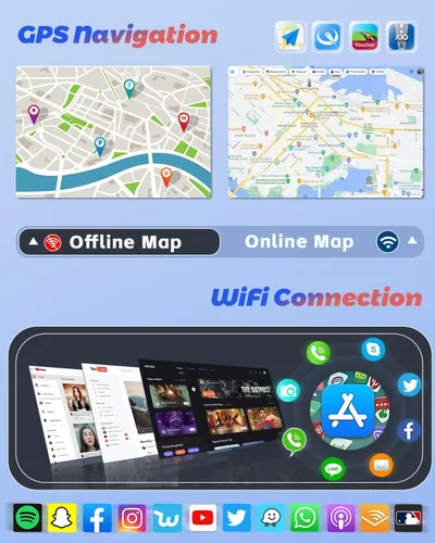 Vista 4 de Hikity Estéreo de coche Android 2+64G para Honda Civic 2001 2002 2003 2004 2005, 9 pulgadas pantalla táctil Radio Carplay Android Auto, WiFi
