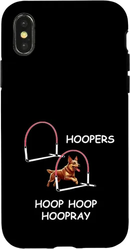 Vista 4 de iPhone 15 Dog Agility Dog Hoopers - Aussie Heeler - Hoop Hoop Hoopray Case