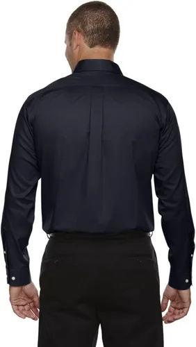 Vista 2 de Devon & Jones Colección Crown Solid Stretch Sarga para hombre, Azul marinoflor y brillo, XL
