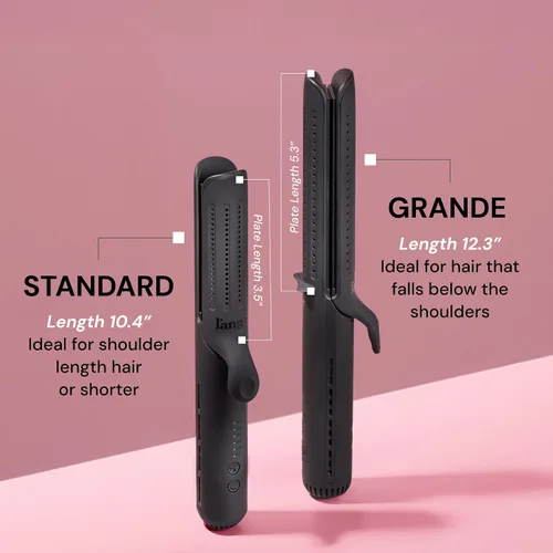 Vista 2 de L'ANGE HAIR Le Duo Estilizador Estándar de Flujo de Aire 360° Varita Rizadora 2 en 1 y Plancha Plana de Titanio Alisadora de Cabello Rizador
