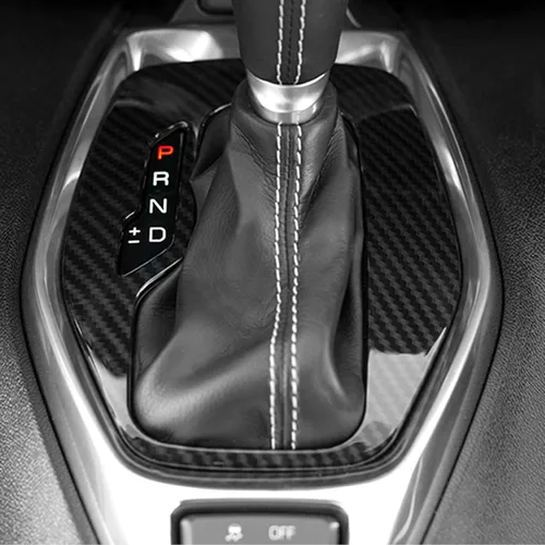 Vista 2 de MICROCK para Camaro Marco de Panel de Cambio de Marchas de Fibra de Carbono Accesorios Interiores para Chevrolet Camaro 2016 2017 2018 2019 2020