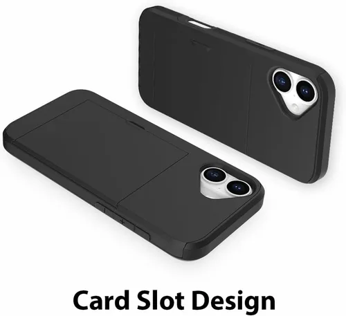Vista 2 de ZIYE Funda tipo cartera para iPhone 16 Plus con tarjetero, antiarañazos de doble capa con bolsillo oculto, funda a prueba de golpes compatible