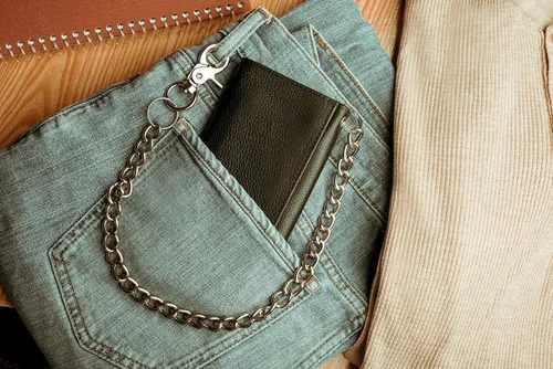 Vista 6 de Cartera larga de cuero genuino para hombre, triple cubierta de chequera, bloqueo RFID, múltiples ranuras para tarjetas, bolsillo con cremallera