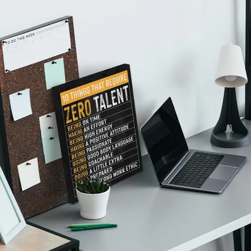 Vista 2 de BIWSHA Decoración de oficina, decoración de pared motivacional para oficina, citas inspiradoras, arte de pared para hombres y mujeres, pinturas