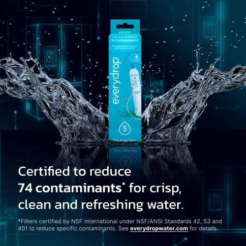 Vista 10 de everydrop by Whirlpool Ice & Water Refrigerator Filter 3, Aqua, EDR3RXD1
