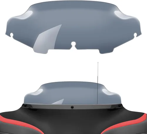 Vista 10 de Amazicha Parabrisas delantero negro de 6 pulgadas compatible con Harley Electra Street Glide Touring 1996-2013