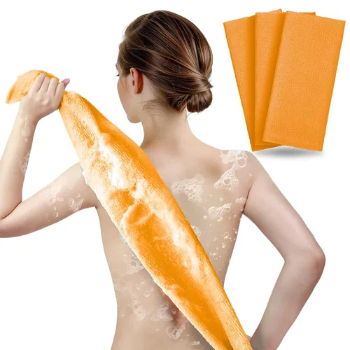 Vista 14 de ARCH&M Toalla Exfoliante, Toalla de Baño Japonesa, Exfoliante Coreano, Exfoliante Corporal de Nailon, Exfoliante de Espalda para Ducha, Alternativa