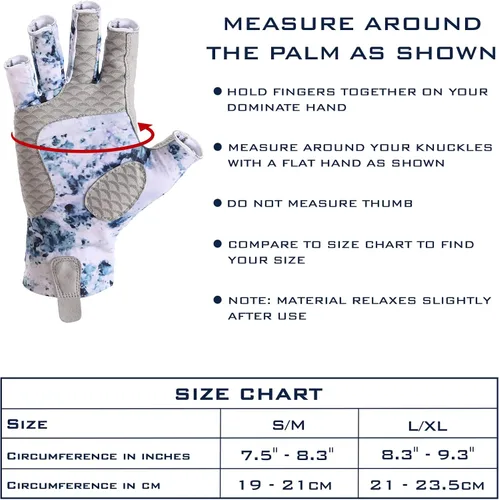 Vista 7 de KastKing La Sal Guantes de pesca UPF50+ Guantes de sol Guantes de protección UV Guantes sin dedos para hombres y mujeres para exteriores, kayak