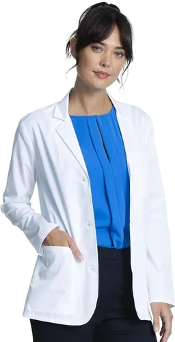 Vista 5 de Cherokee Women's Lab Coat 28" Button Up Front Consultation Coat CK451