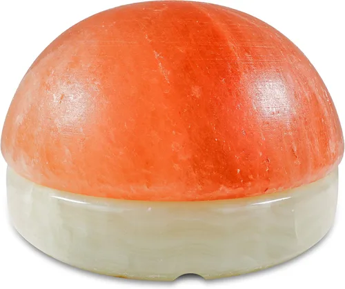 Vista 6 de Himalayan Secrets® Lámpara de cúpula de sal para calentar manos y pies (base de piedra Tavera de 7 pulgadas (Mini))