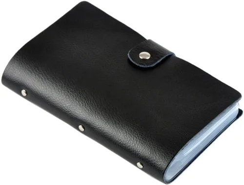 Vista 7 de boshiho Leather Credit Card Holder Business Card Case Book Style 90 Count Name ID Card Holder Book