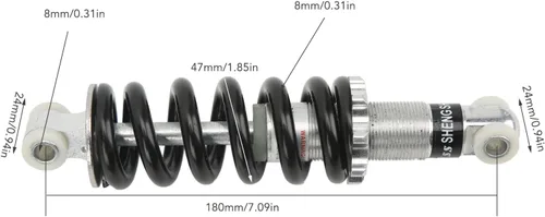 Vista 7 de 1 par amortiguador de suspensión accesorios de motocicleta para bicicleta eléctrica Scooter ATV powersports choques choque