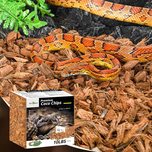 Vista 8 de REPTI ZOO Sustrato de reptiles de coco de 72 cuartos de galón, ropa de cama de reptiles de cáscara de coco para pitón de bola, serpientes, geckos