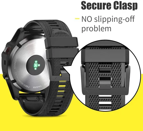 Vista 5 de NotoCity Compatible con Forerunner 935 Correa de reloj de silicona de repuesto para Fenix 5/Fenix 5 Plus/Fenix 6/Fenix 6 Pro/Forerunner