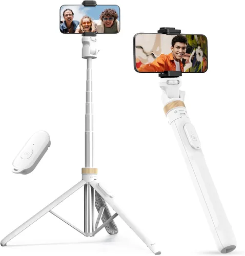 Vista 7 de Sensyne Trípode extensible de 72" para iPhone y Selfie Stick con soporte de teléfono desmontable y control remoto inalámbrico, compatible con todos