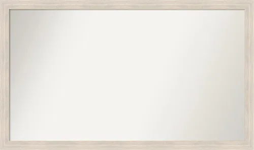 Vista 335 de Amanti Art Espejo personalizado, espejo de baño estrecho Alexandria White Wash, espejo de pared o espejo de tocador de baño sobre el fregadero