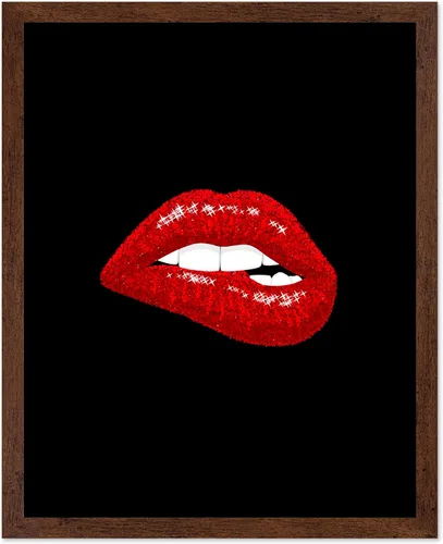 Vista 11 de Poster Master Impresión de labios dorados, póster de mordida de labio, arte moderno y minimalista, regalo bohemio para hombres y mujeres, diseño