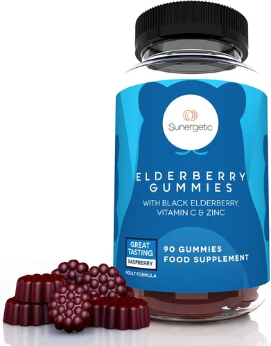 Vista 7 de Sunergetic Gomitas de saúco negro prémium – Baya de saúco negro con vitamina C y zinc – Ayuda a apoyar el sistema inmunológico – Gomitas de saúco