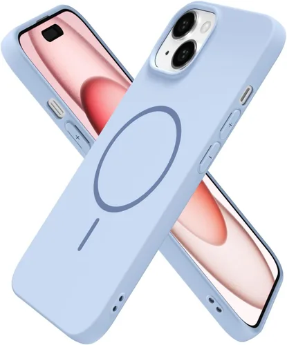 Vista 172 de Oakxco Funda de Silicona Mag Safe para iPhone 12 Pro Max, Funda Magnética Delgada y Fina Compatible con Carga Inalámbrica MagSafe, Bonita Funda