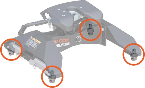 Vista 2 de Anclajes del sistema de disco de quinta rueda de repuesto compatibles con selecciones/(se adapta a 16025)