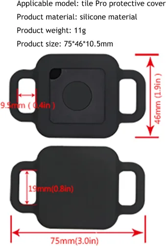 Vista 3 de Funda compatible con Tile Pro (2020 y 2018), funda de silicona protectora antiarañazos para Tile Pro (2020 y 2018), accesorio de placa de perro