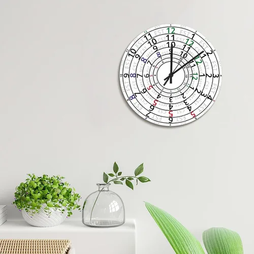 Vista 26 de Reloj de pared de guitarra acústica con aspecto de madera natural, reloj de madera rústico y elegante, 10 silenciosos, sin tictac, de cuarzo