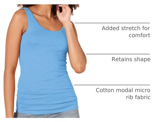 Vista 5 de Amazon Essentials - Camiseta sin mangas de corte entallado para mujer Aqua Blue/French Blue
