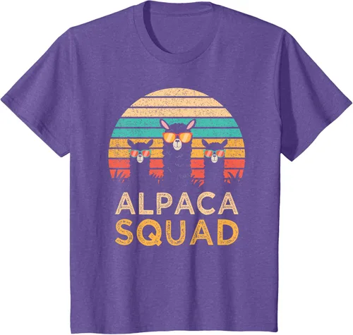 Vista 58 de Divertidas gafas de sol de escuadrón de alpaca Cool Alpacas Vintage Gift T-Shirt, Negro, S