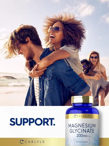 Vista 7 de Carlyle Glicinato de magnesio 200 mg 120 cápsulas Suplemento sin OMG y sin gluten