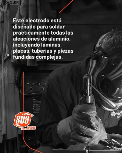Vista 7 de SÜA - Varilla de electrodo de varilla de aluminio E4043 de 1/8 "x 14" - (0.5 Lb = 16 varillas)