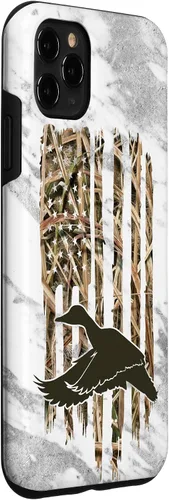 Vista 3 de Funda para iPhone 11 Pro Max con diseño de camuflaje y bandera de Estados Unidos