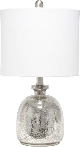Vista 8 de Elegant Designs LT3335-MUR Lámpara de mesa de cristal texturizado, mercurio (paquete de 4)