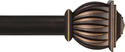 Vista 14 de Kenney Beckett - Barra decorativa estándar para cortina de ventana, 5/8", 28-48", negra Negro