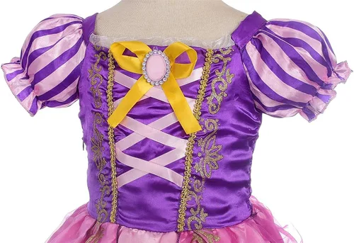 Vista 5 de Lito Angels Disfraz de princesa para niñas con peluca y accesorios