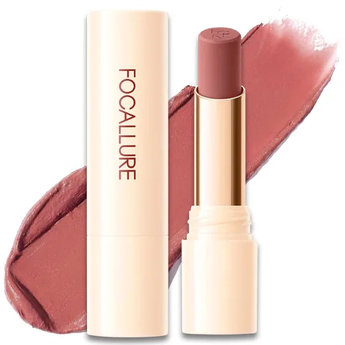 Vista 7 de FOCALLURE Lápiz labial mate, de larga duración y que se mantiene en su PK01 Rosa Coral