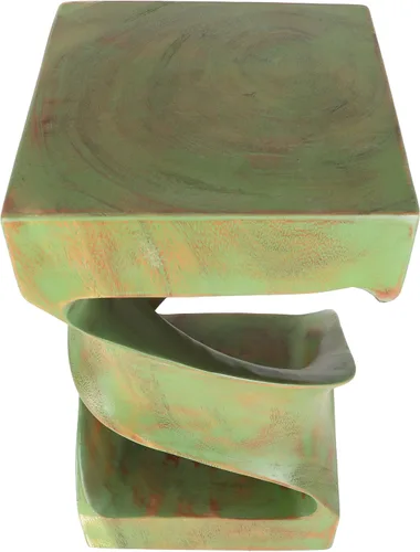 Vista 2 de Rutledge & King Mesa auxiliar Mid Century - Mesa auxiliar redonda de madera - 11 x 11 x 19.75 pulgadas - Verde