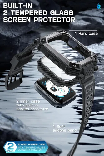 Vista 4 de SUPCASE Paquete para Apple Watch Series 8/7 [1.772 in]