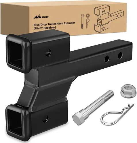 Vista 23 de Nilight Adaptador extensor de receptor de enganche de remolque, reductor de adaptador de enganche de 1-1/4 a 2 pulgadas, convertidor de manguito