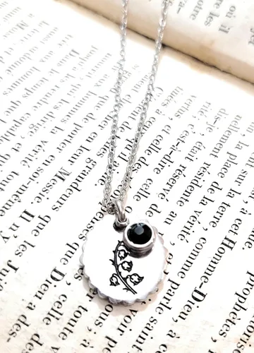 Vista 41 de Birth Month Flower and Birthstone Necklace